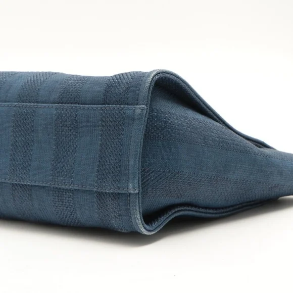 Chanel Mixed Fibers Striped Small Deauville Tote Navy Blue - Picture 3 of 16